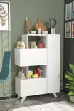 Förvaringsskåp Hanah Home Bambalina Vit Spånskiva 80x122x31,5 cm - Skåp och byråer - 8683743303199 - 2