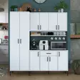 Förvaringsskåp Hanah Home JE133 Vit Spånskiva 180x198,6x40 cm - Skåp och byråer - 8684282481089 - 3