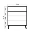 Förvaringsskåp Hanah Home Multilüx Daisy Vit Spånskiva 95x111x36 cm - Skåp och byråer - 8683743425969 - 9