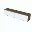 Förvaringsskåp Hanah Home EA103 Valnöt Vit Spånskiva 179,6x43,6x37,5 cm - Skåp och byråer - 8683743323609 - 1