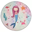 Matta Conceptum Mermaid Flerfärgad Polyester 140x140 cm - Runda mattor - 8681875594669 - 1