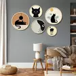 Inramad MDF-tavla Wallity Flerfärgad MDF 43,5x43,5 cm 5 Delar - Tavlor och ramar - 8684283551149 - 2