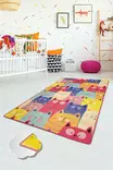 Matta Conceptum Cats Multi Djt Flerfärgad Polyester 200x290 cm - Stora och medelstora mattor - 8682870507029 - 1