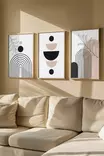 Inramad Tavla Wallity Flerfärgad MDF 33x48 cm 3 Delar - Tavlor och ramar - 8684283756759 - 2