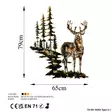 Väggdekor Metall Wallity Deer 3 Flerfärgad Metall 65x79 cm - Dekorationer, prydnadsföremål - 8683743680009 - 7