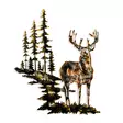 Väggdekor Metall Wallity Deer 3 Flerfärgad Metall 65x79 cm - Dekorationer, prydnadsföremål - 8683743680009 - 1
