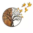 Väggdekor Trä Wallity Tree And Birds Flerfärgad Trä 92x71x3 cm - Dekorationer, prydnadsföremål - 8683742935339 - 1