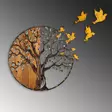 Väggdekor Trä Wallity Tree And Birds Flerfärgad Trä 92x71x3 cm - Dekorationer, prydnadsföremål - 8683742935339 - 5