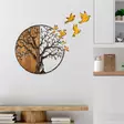 Väggdekor Trä Wallity Tree And Birds Flerfärgad Trä 92x71x3 cm - Dekorationer, prydnadsföremål - 8683742935339 - 3