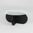 Soffbord Hanah Home Bubble Svart Härdat Glas Spånskiva 75x35x75 cm - Soffbord - 8684282515289 - 4