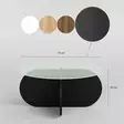 Soffbord Hanah Home Bubble Svart Härdat Glas Spånskiva 75x35x75 cm - Soffbord - 8684282515289 - 5