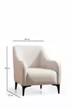 Öronlappsfåtölj Atelier del Sofa Belissimo Off-white Polyester 94x77x87 cm - Fåtöljer - 8683342950619 - 4