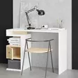 Skrivbord Hanah Home Tempus Dec0140 Vit Ek Spånskiva 100x74x45 cm - Skrivbord - 8684282135449 - 3