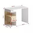 Skrivbord Hanah Home Tempus Dec0140 Vit Ek Spånskiva 100x74x45 cm - Skrivbord - 8684282135449 - 4