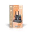Walkie-Talkie Set | 2 handenheter | Upp till 10 km | Frekvenskanaler: 8 | PTT / VOX | 24 h standby | Laddningsbas ingår | Hörlursutgång | Svart - Walkie-talkies och megafoner - 8711902102489 - 66