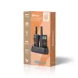 Walkie-Talkie Set | 2 handenheter | Upp till 10 km | Frekvenskanaler: 8 | PTT / VOX | 24 h standby | Laddningsbas ingår | Hörlursutgång | Svart - Walkie-talkies och megafoner - 8711902102489 - 67