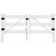 Ranch häststaket dubbelbladigt portelementsystem med 152 cm höga stolpar, vit PVC - Staket och stängselnät - 6438014430669 - 1