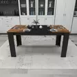 Matbord Hanah Home Line Ljus Valnöt Svart Spånskiva 160x76,8x80 cm - Matbord - 8683743974689 - 4