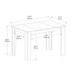 Matbord Hanah Home Line Ljus Valnöt Svart Spånskiva 160x76,8x80 cm - Matbord - 8683743974689 - 5