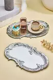 Bricka Set Hermia Desenli Silver Rostfritt Stål 6 Delar - Serveringsfat - 8684283796199 - 1
