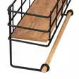Vägghylla Hanah Home Gwen Ek Svart Spånskiva Metall 32x10x16,5 cm - Vägghyllor - 8684282608189 - 5