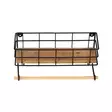Vägghylla Hanah Home Gwen Ek Svart Spånskiva Metall 32x10x16,5 cm - Vägghyllor - 8684282608189 - 1