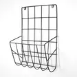 Väggorganisatör Wallity Svart Metall 26x29x10 cm - Klädhängare - 8683743842209 - 1
