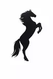 LED Väggdekor MDF Wallity Wild Horse Blå MDF 60x30 cm - Ljussmycken och ljusfigurer - 8683342966559 - 1