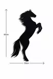 LED Väggdekor MDF Wallity Wild Horse Blå MDF 60x30 cm - Ljussmycken och ljusfigurer - 8683342966559 - 5