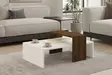 Soffbord Hanah Home Glow Vit Valnöt Spånskiva 80x31,8x50 cm - Soffbord - 8681875449419 - 2