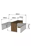 Soffbord Hanah Home Glow Vit Valnöt Spånskiva 80x31,8x50 cm - Soffbord - 8681875449419 - 6