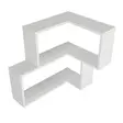 Vägghylla Hanah Home Bulut Vit Spånskiva 45x55,4x14,5 cm - Vägghyllor - 8681181790779 - 5