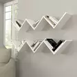 Vägghylla Hanah Home Zig Zag Vit Spånskiva 129x50x22 cm - Vägghyllor - 8681181351369 - 2