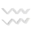 Vägghylla Hanah Home Zig Zag Vit Spånskiva 129x50x22 cm - Vägghyllor - 8681181351369 - 1