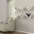 Vägghylla Hanah Home Zig Zag Vit Spånskiva 129x50x22 cm - Vägghyllor - 8681181351369 - 6
