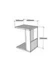 Sidobord Hanah Home Star Vit Spånskiva 30x50x40 cm - Sidobord och extrabord - 8683342740029 - 4