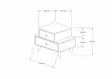 Sängbord Hanah Home Mise Vit Spånskiva 63x50x44 cm - Nattduksbord - 8682870763869 - 1