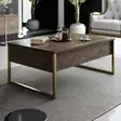 Soffbord Hanah Home Luxe Valnöt Guld Spånskiva 90x60x40 cm - Soffbord - 8683743791149 - 2