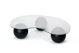Soffbord Nordure Sphere Svart Härdat Glas 120x30x70 cm - Soffbord - 8684283100019 - 1
