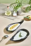 Serveringsfat Set Hermia ?stiridye Svart Glas 2 Delar - Serveringsfat - 8684283796229 - 3