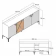Konsolbord Hanah Home Venedik Valnöt Vit Spånskiva 180x78x35 cm - Byråer och skåp - 8683342719179 - 7