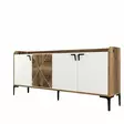 Konsolbord Hanah Home Venedik Valnöt Vit Spånskiva 180x78x35 cm - Byråer och skåp - 8683342719179 - 1