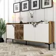 Konsolbord Hanah Home Venedik Valnöt Vit Spånskiva 180x78x35 cm - Byråer och skåp - 8683342719179 - 3