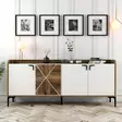 Konsolbord Hanah Home Venedik Valnöt Vit Spånskiva 180x78x35 cm - Byråer och skåp - 8683342719179 - 2