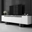 TV-bänk Hanah Home Bohem Vit Svart Spånskiva 180x50x30 cm - TV-bänkar - 8684283557189 - 2