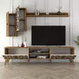 TV-bänk Hanah Home Class S Valnöt Cream Spånskiva 180x44x35 cm - TV-bänkar - 8681875184419 - 4