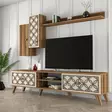 TV-bänk Hanah Home Class S Valnöt Cream Spånskiva 180x44x35 cm - TV-bänkar - 8681875184419 - 3