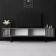 TV-bänk Hanah Home Chrome Line Antracit Svart Spånskiva 180x30x48 cm - TV-bänkar - 8684283575329 - 4
