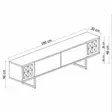 TV-bänk Hanah Home Chrome Line Antracit Svart Spånskiva 180x30x48 cm - TV-bänkar - 8684283575329 - 8