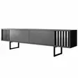 TV-bänk Hanah Home Chrome Line Antracit Svart Spånskiva 180x30x48 cm - TV-bänkar - 8684283575329 - 1